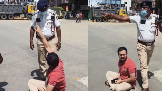 Man protest